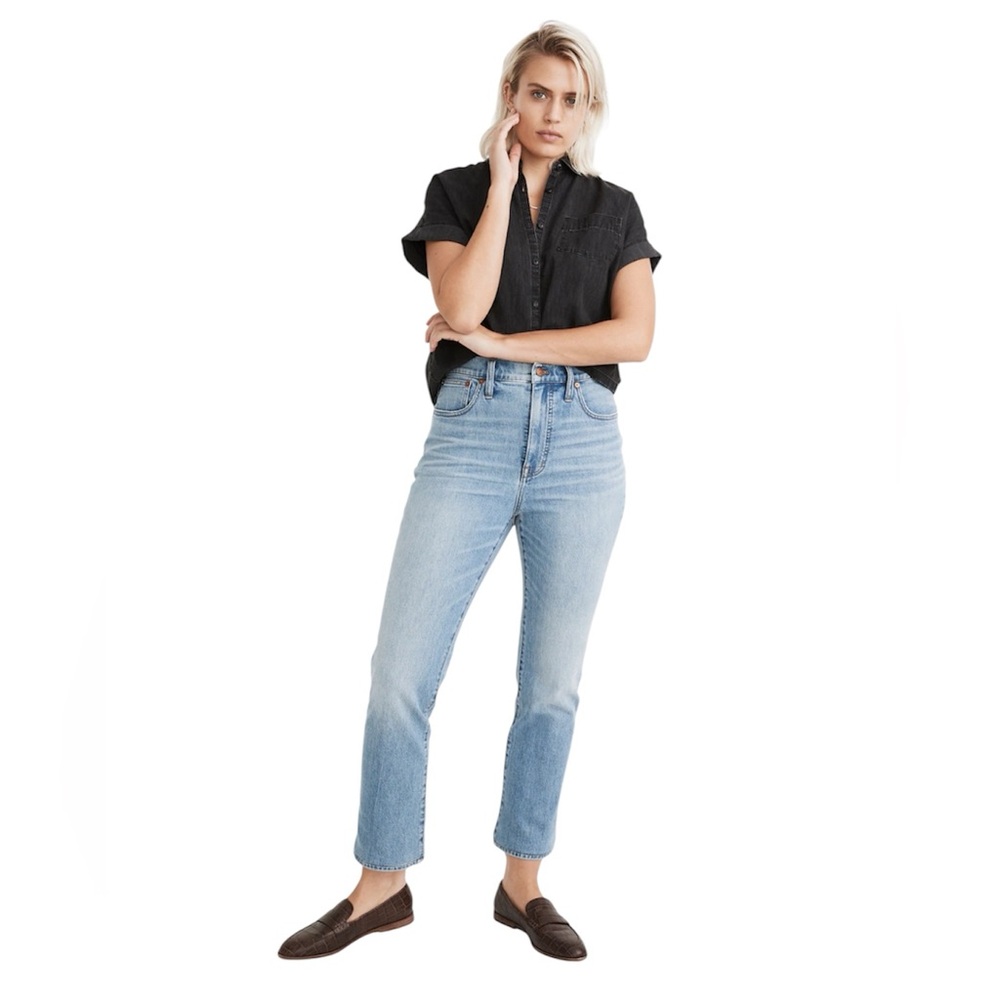 Madewell Slim Demi Bootcut Classic Light Wash Denim Jeans - 29